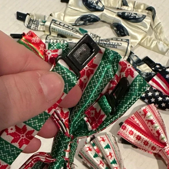 Lot of 8 Fun Mixed Patterns Men’s Bow Ties - Picture 4 of 5